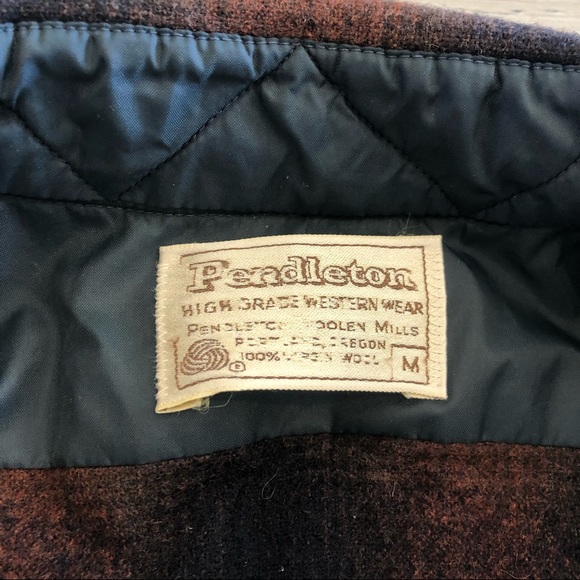 Pendleton 100% Virgin Wool Vintage Button-Up Long Sleeve Shirt - Picture 6 of 7